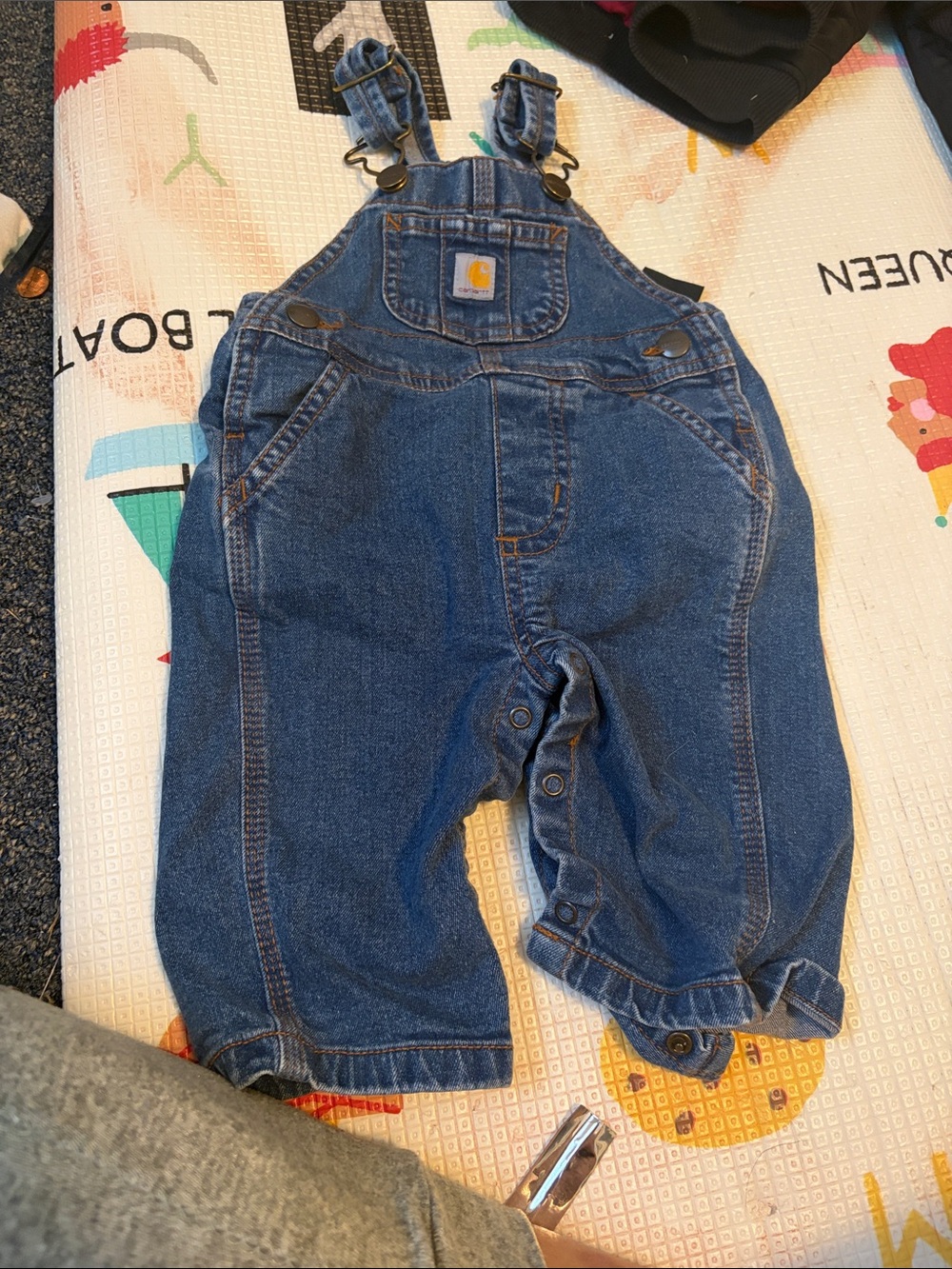 Carhartt Dark Blue Denim Baby Overalls